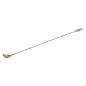 Trident Head Bar Spoon - Copper Plated - Long