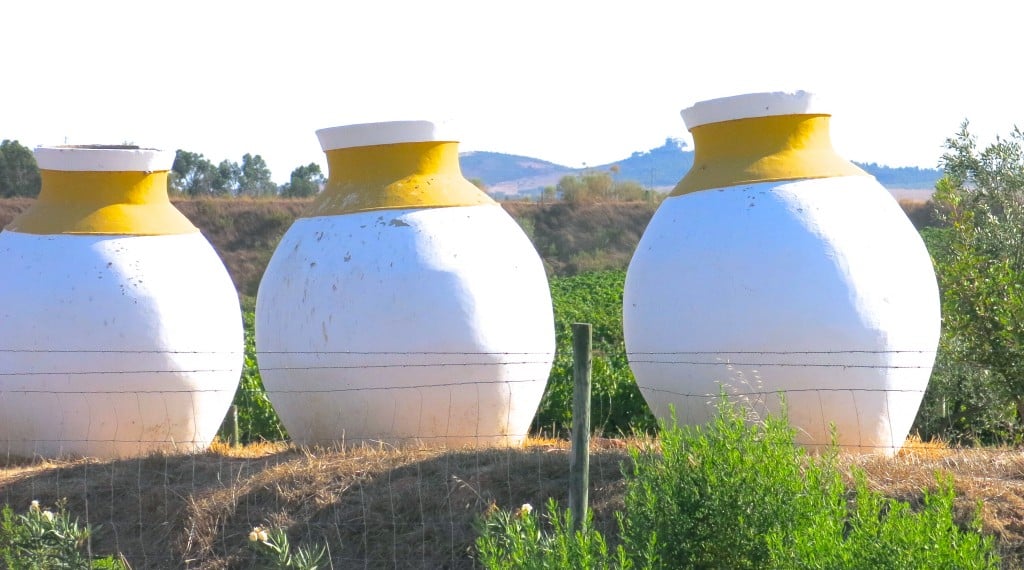 ​Traditional Talhas, Amphorae, in front of a winery​ 